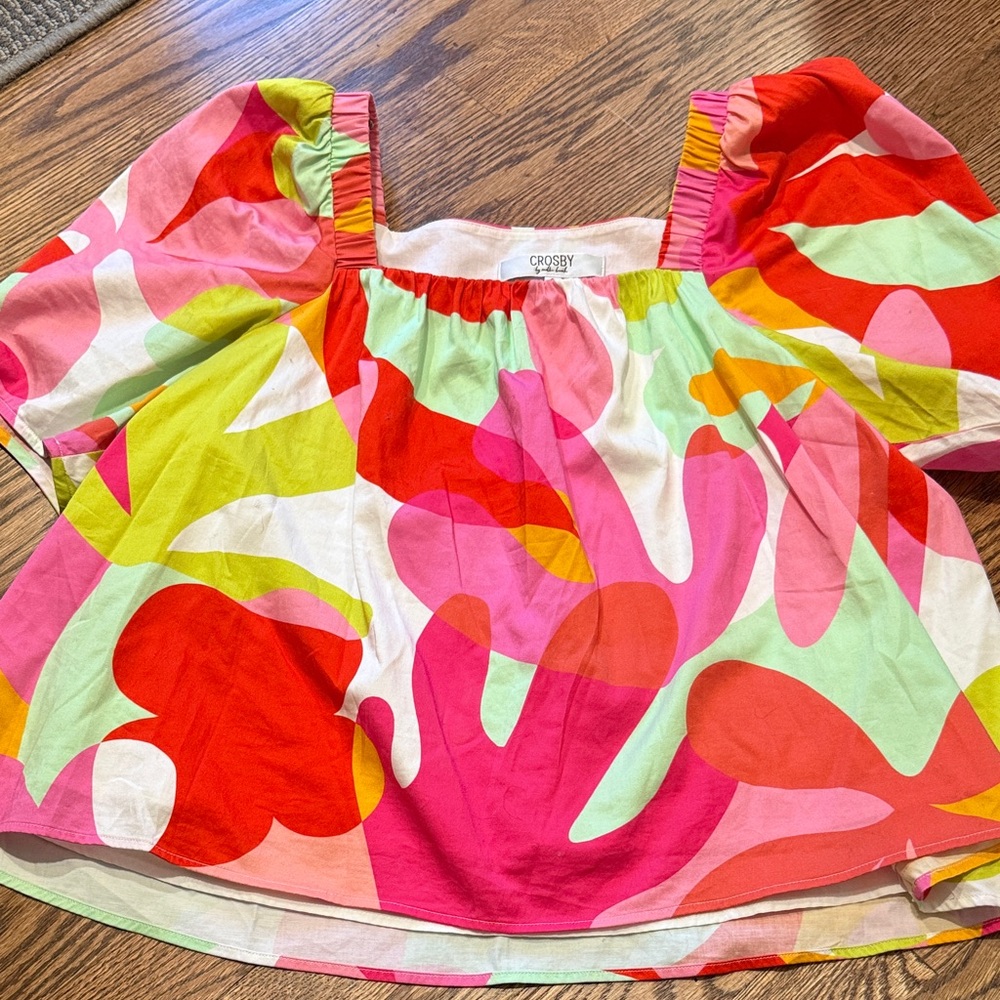 Crosby Multicolor Abstract Blouse